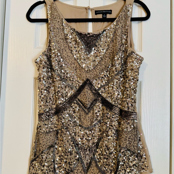 Aidan Mattox Tops - Aidan Mattox Sequin Beaded Formal Top, Size S